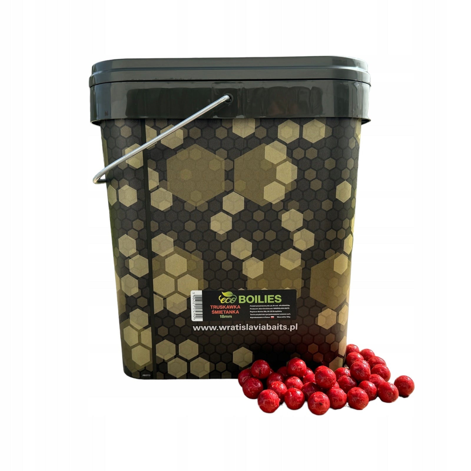 Protein balls STRAWBERRY/CREAM 18mm 10KG BUCKET 17L WRATISLAVIA BAITS Brand Wratislavia Baits