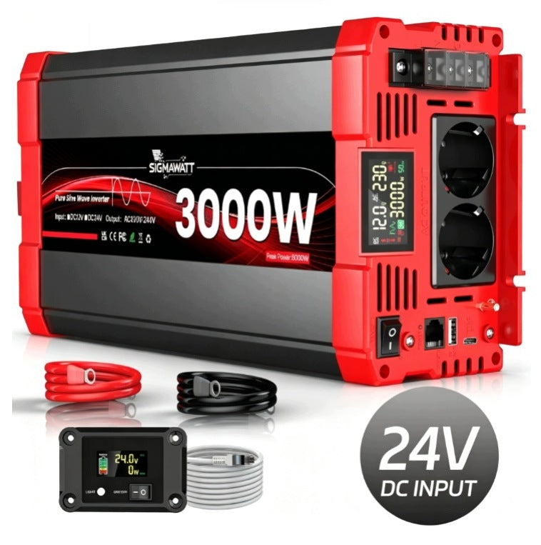 Przetwornica czysta sinusoida 24V na 230V 3000W ciągła