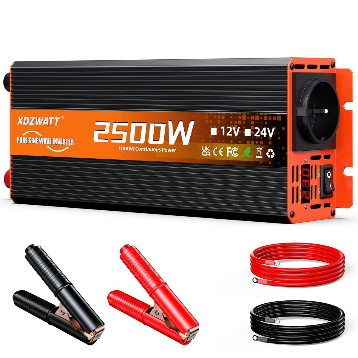 Przetwornica samochodowa 12V 230V 600W 1600W czysty sinus Brand no brand
