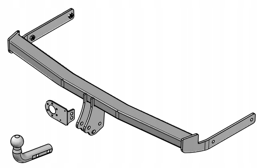 Pull 1500kg TOWING HOOK Skoda Roomster since 2006 2015 beam 7 PIN Ball type screw‑off