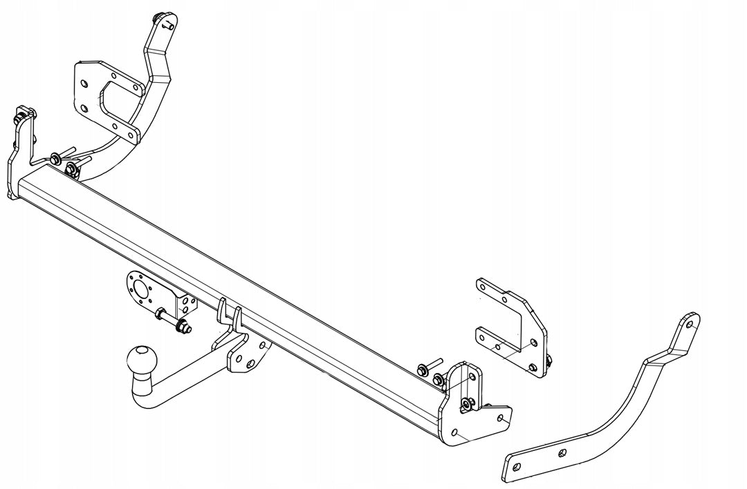 Pull 1900kg TOWING HOOK Peugeot 407 SW Kombi since 2004 beam 7 PIN Packaging status replacement