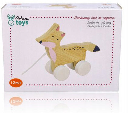 Pulling Toy Wooden Bamboo Pulling Fox 12m+ Fox