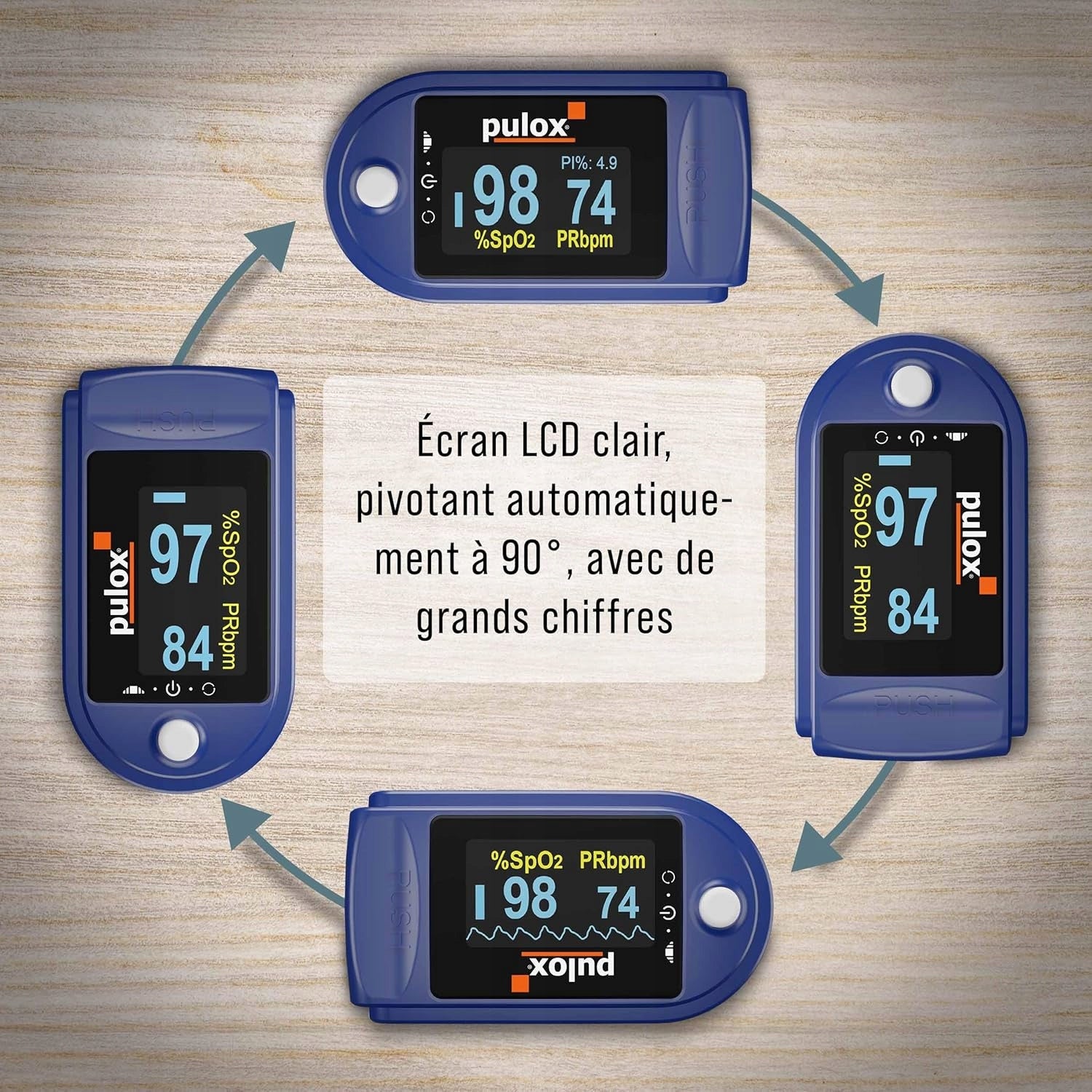 Pulox PO-200 Finger Pulse Oximeter SpO2 LCD Pulse + Batteries | PO-200 Solo Medical device type accessories for a medical device or a product without an intended medical purpose