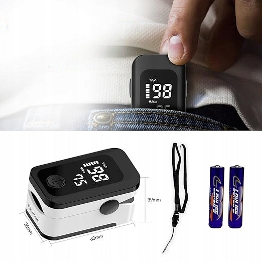 Pulse Oximeter Berrcom Finger SpO2 Heart Rate LED Meter Medical device no