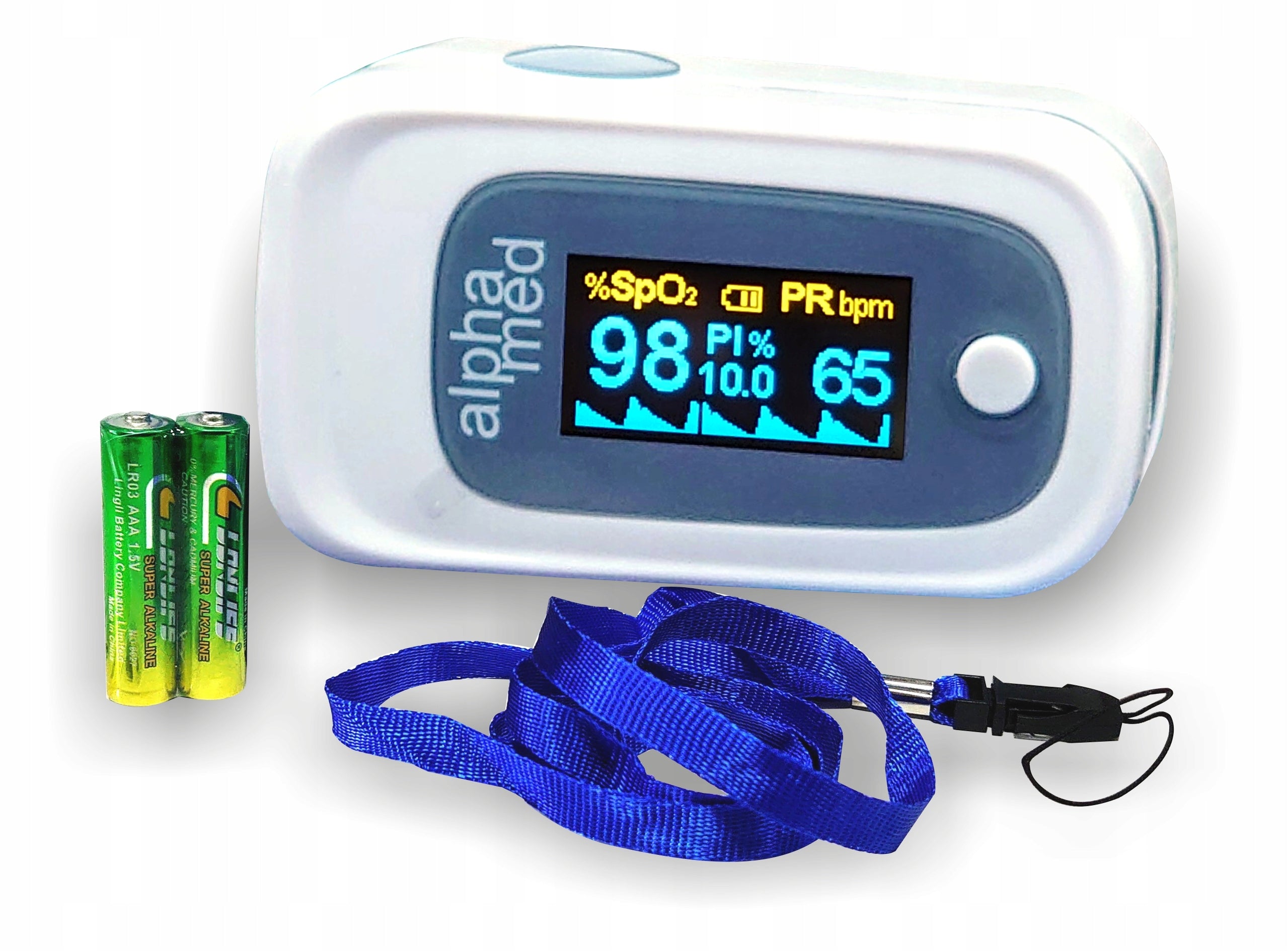 Pulse oximeter AlphaMed M160 white Medical device no