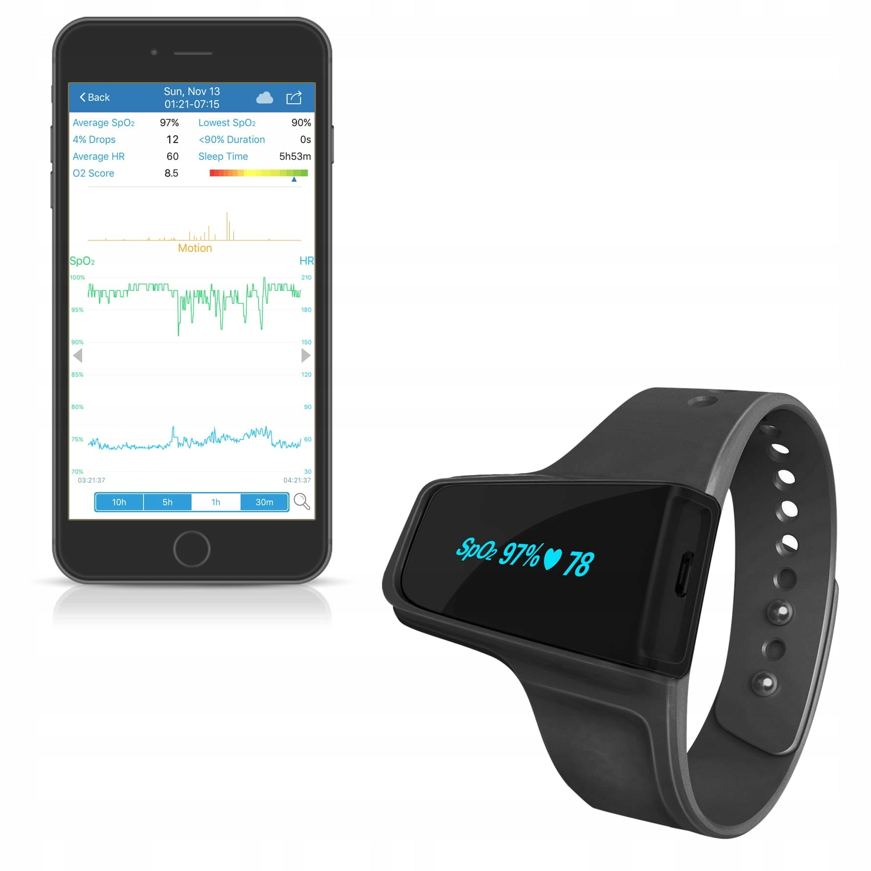 Pulse oximeter VIATOM Checkme o2 black J126/W1