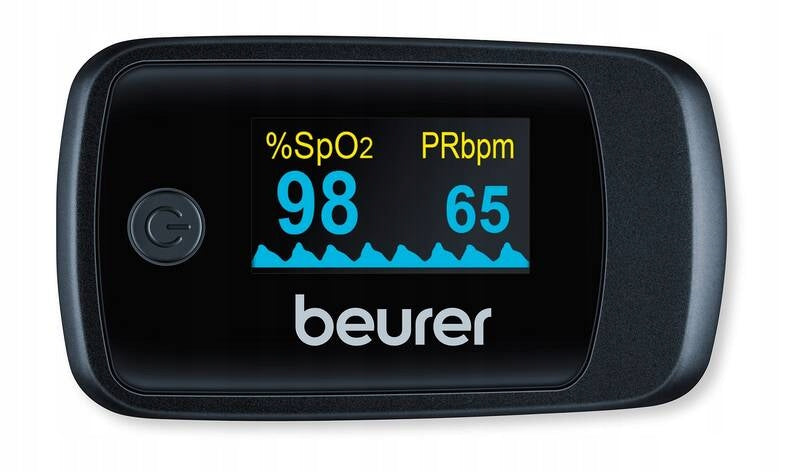 Pulse oximeter beurer PO 45 black measurement of oxygen saturation Medical device yes