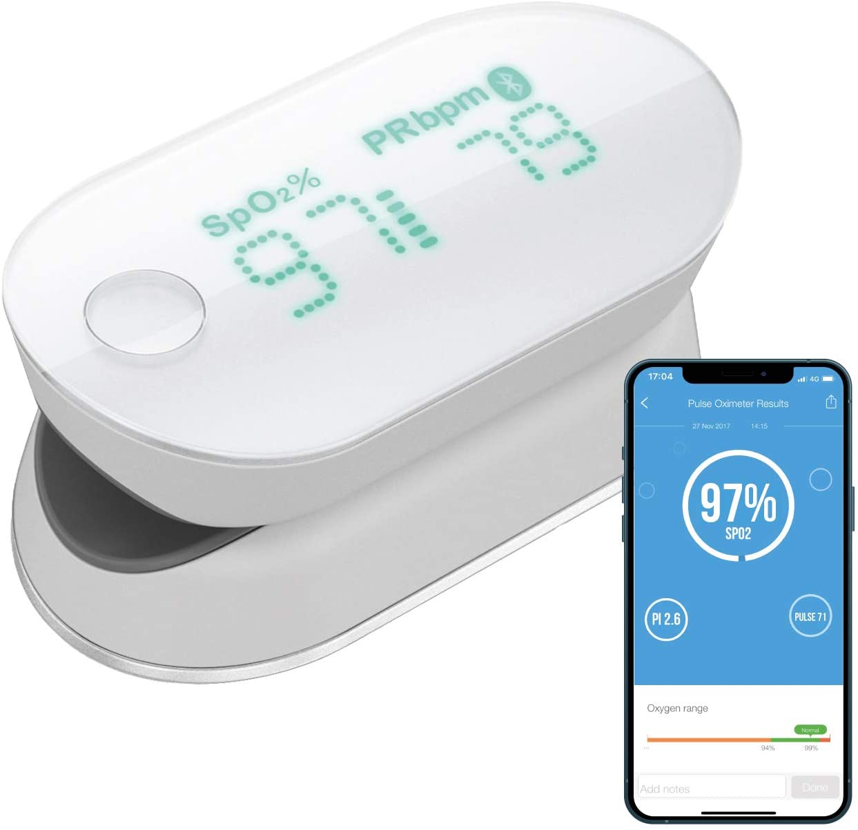 Pulse oximeter iHealth Air (PO3m) white AH8442