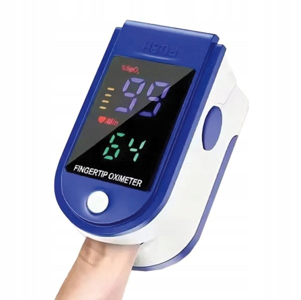 Pulse oximeter per finger pulse and saturation measurement