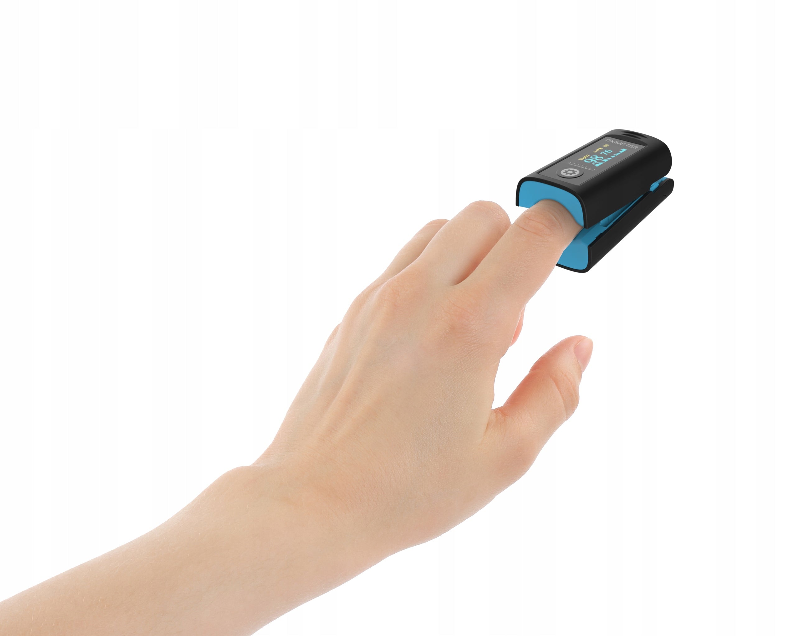 Pulsoksymetr Wellue PC-60FW Bluetooth czarny SpO2 tętno Product weight with unit packaging 0.06 kg