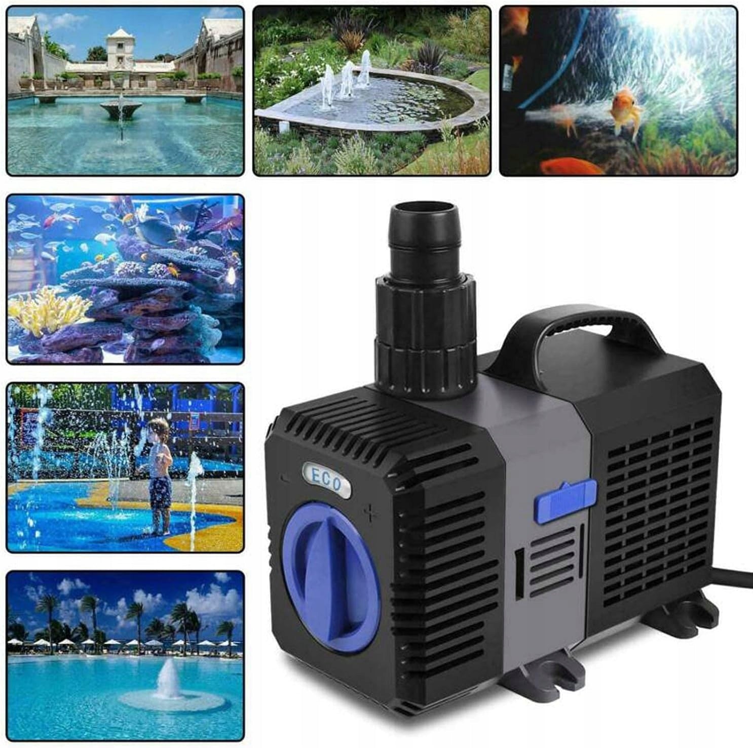Pump ECO CTP-4800 Multifunctional pump for pond water 4500L/H 30W 5M Manufacturer code 4500L/H 30W 5M