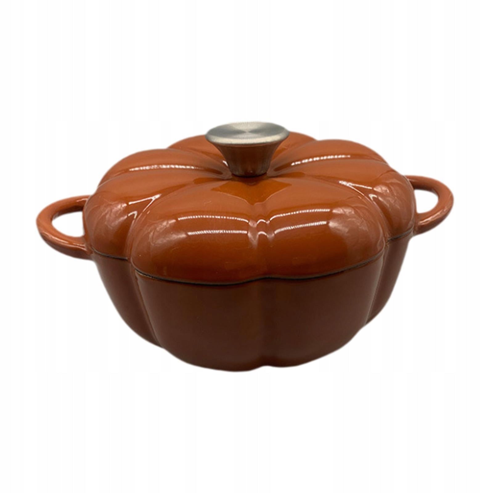 Pumpkin Enamel Stew Pot Practical with Cover Micro Pressure Pot Home Brand no brand
