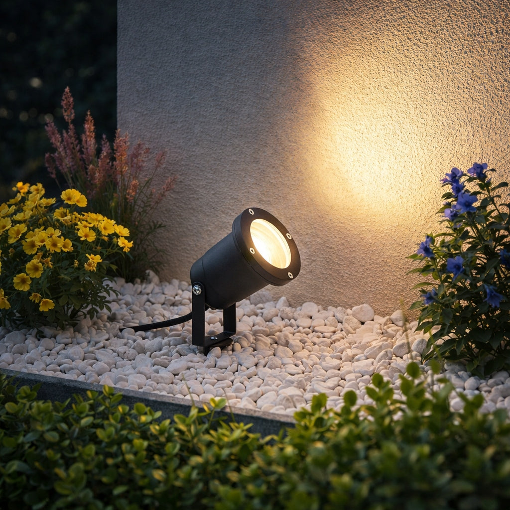 Punched garden spotlight GU10 Garden lamp alu 230V with cable 1m Manufacturer code 6792