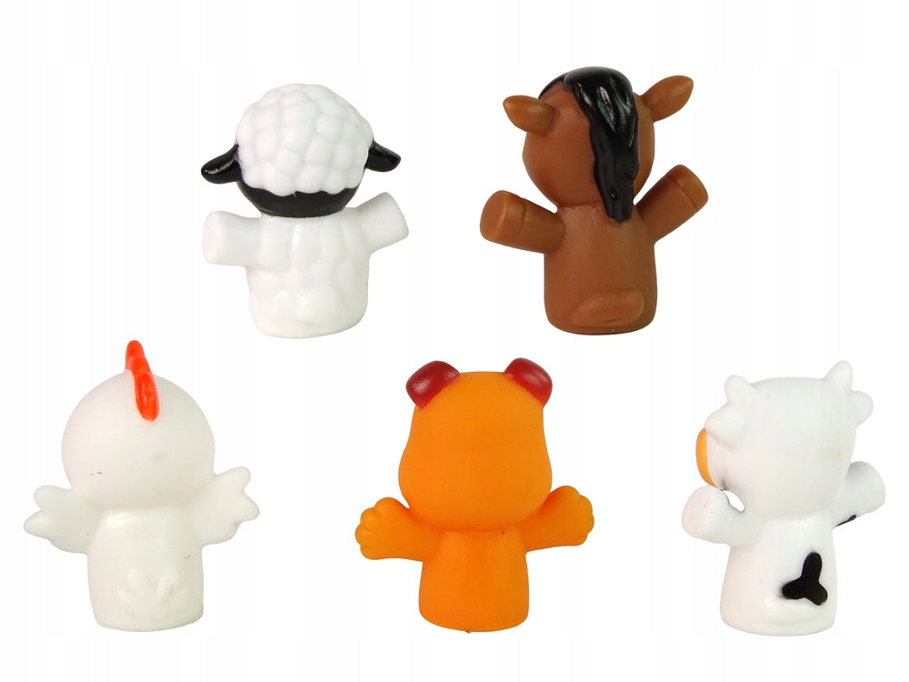 Puppets For Fingers ANIMALS Sheep Horse Dog Cow Chicken - 5 pcs. Brand LEAN Toys