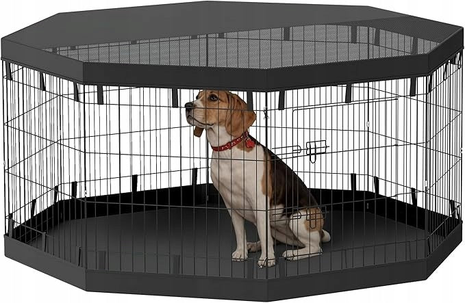 Puppy dog playpen catwalk 159x159x76 cm roof door mat