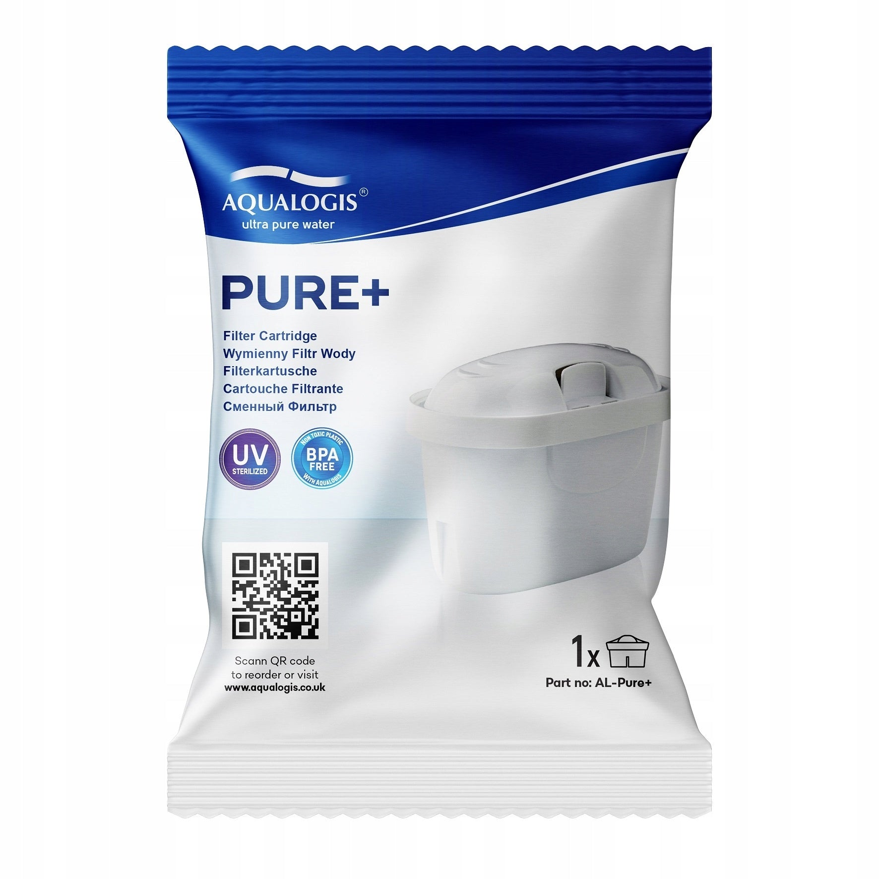 Pure+ water filter for jug compatible with Dafi and Brita 6 pcs. Packaging status original