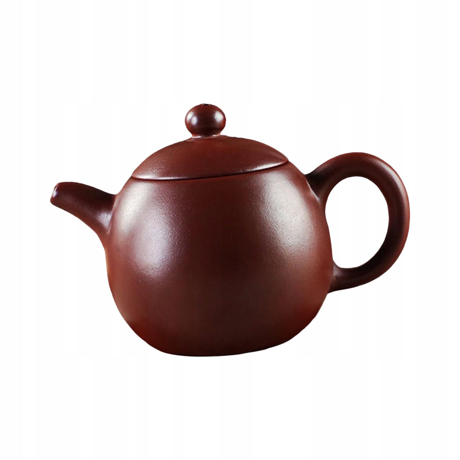 Purple Clay Teapot with Cover Redware Ceramic Tea Pot for Kitchen Style E Kind teapot