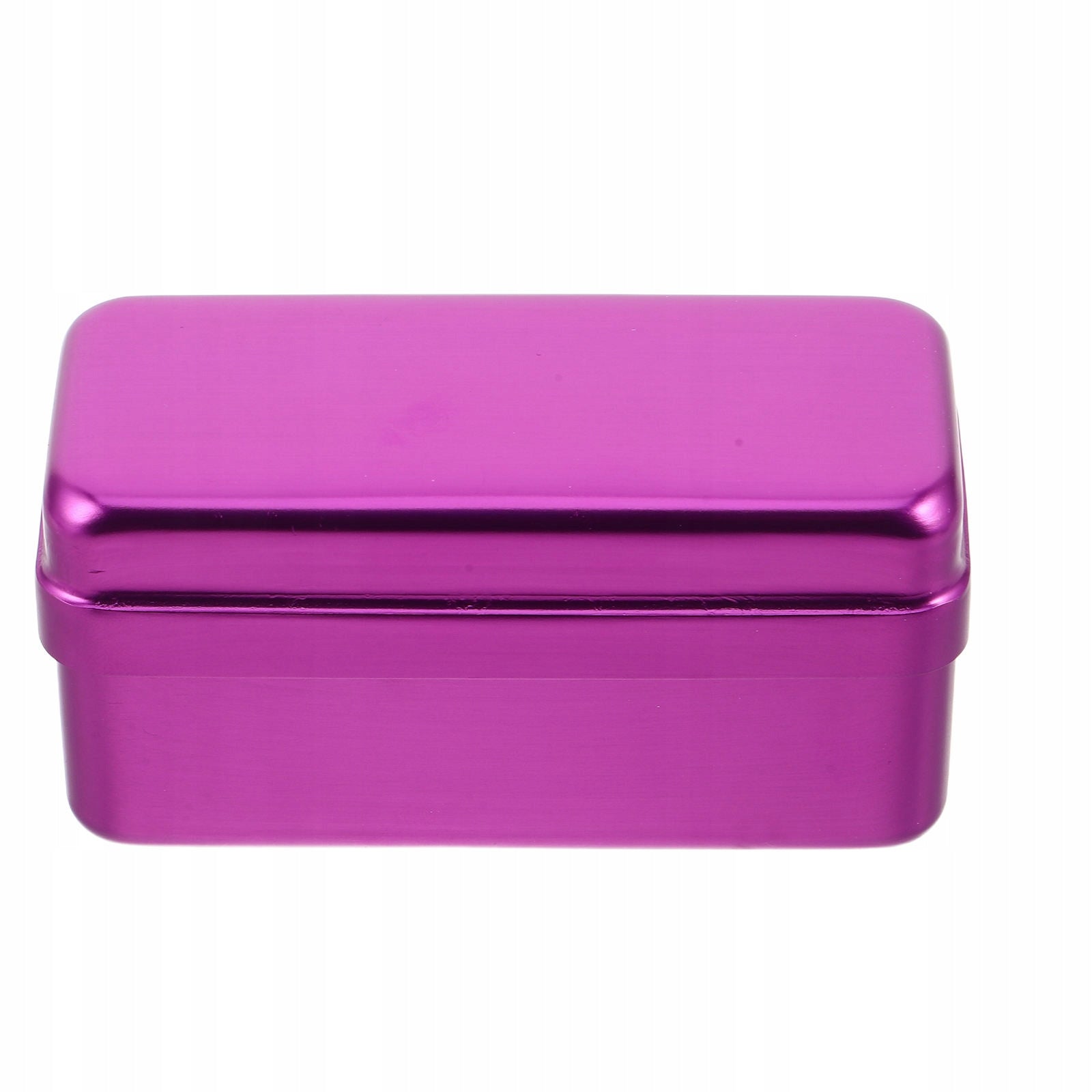 Purple Metal Nail Tool Sterilizer and Bur Container with 72 Holes for Home