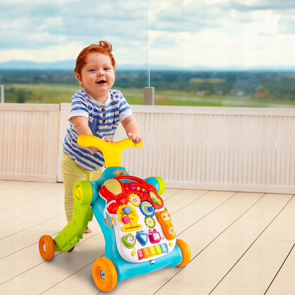 Pusher Ride-On Walker Educational Table Sensory Panel Scooter 5in1 Packaging status original