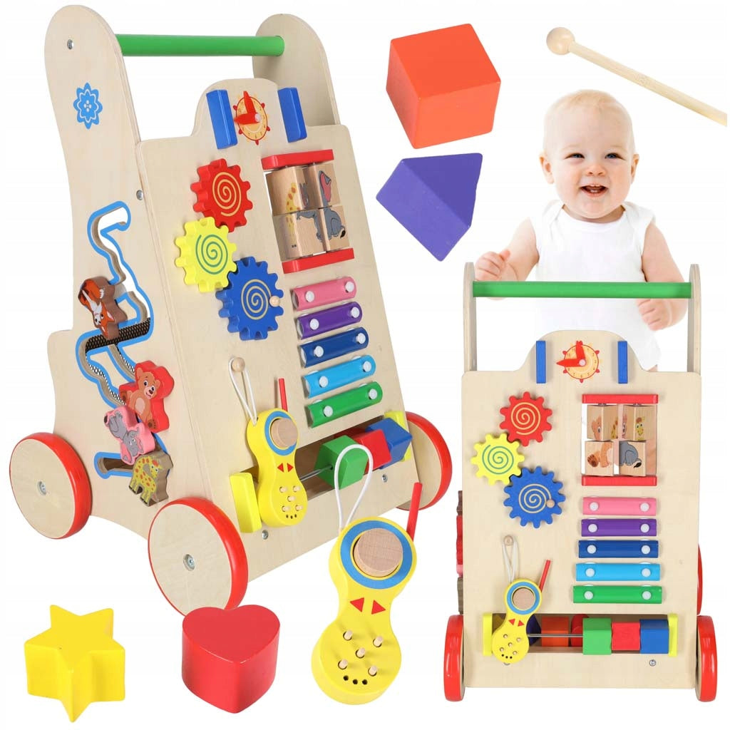 Pusher Wooden Walker KinderCube 6in1 Educational Cube with Puzzle