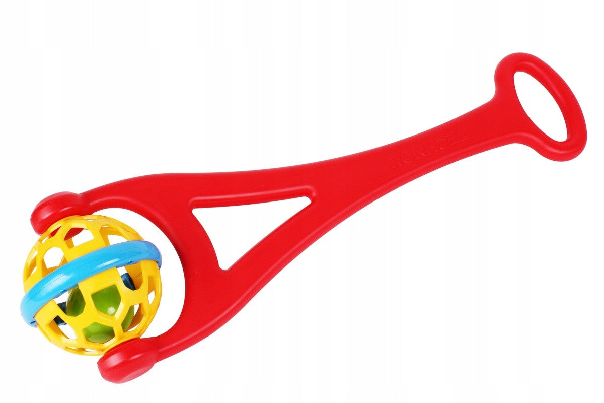 Pusher for children with rattle-ball Color red