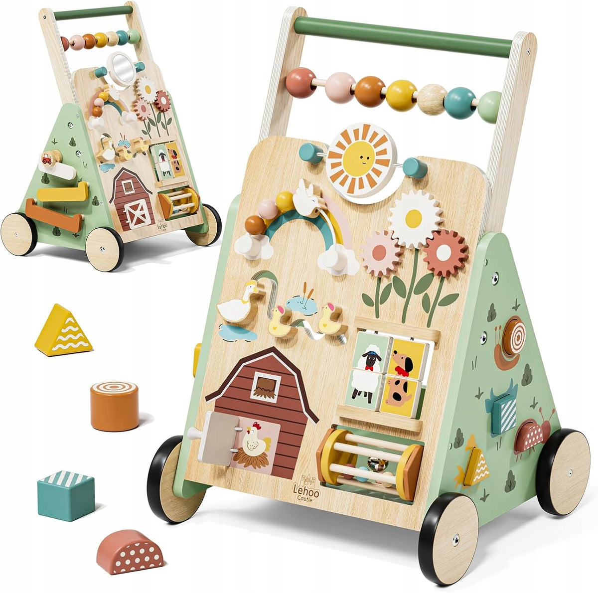 Pusher wooden baby walker lehoo castle