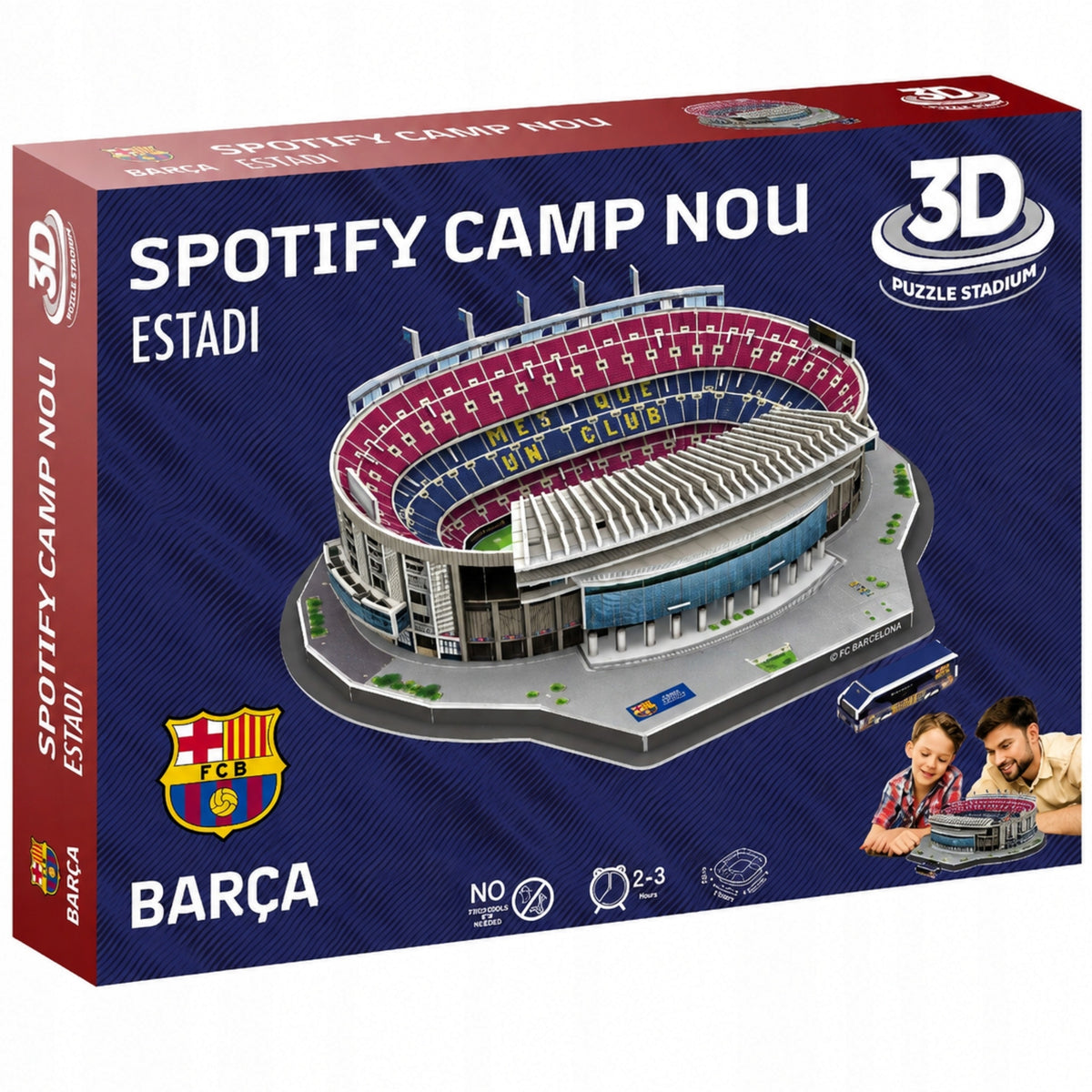 Puzzle 3D FC BARCELONA Children's Stadium for Fan for Gift