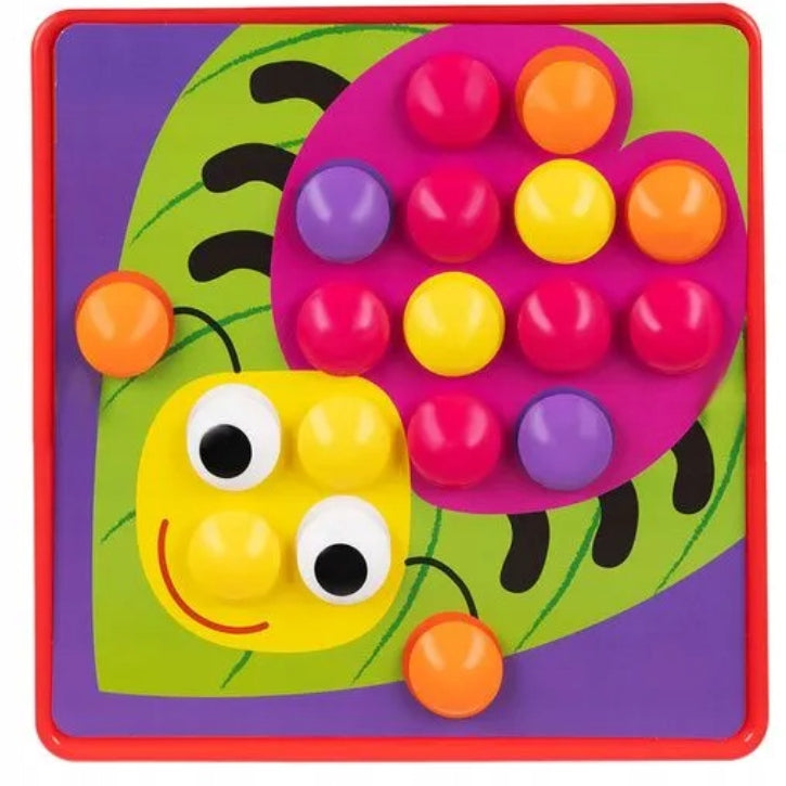 Puzzle Button Educational Mosaic For Children 3+ 45 El Colors