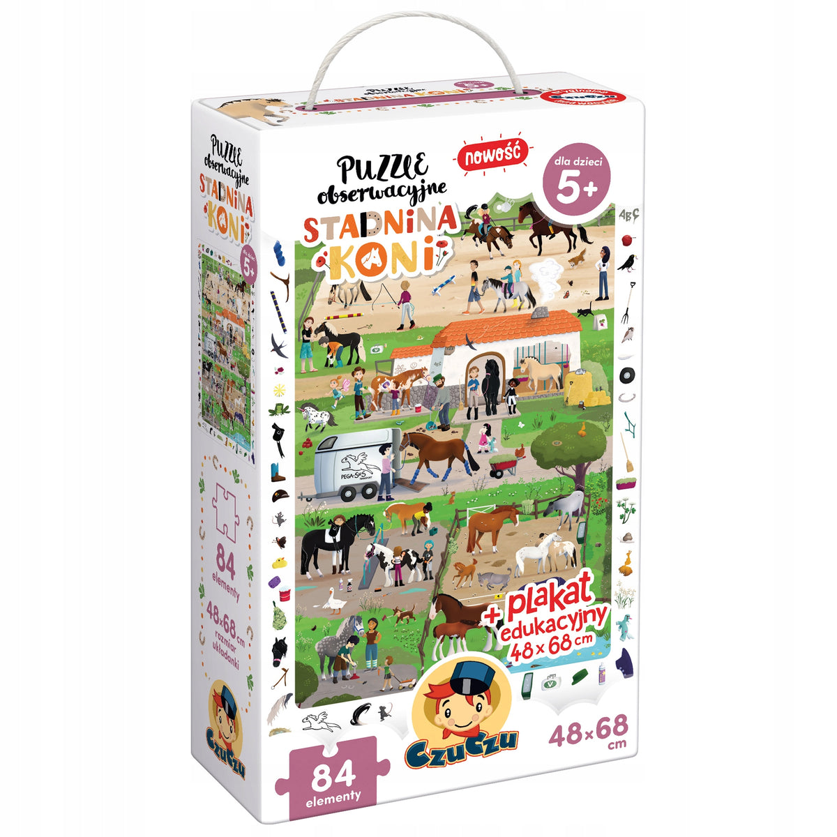 Puzzle CzuCzu 0 84 elements Observational puzzle Horse stud 491255