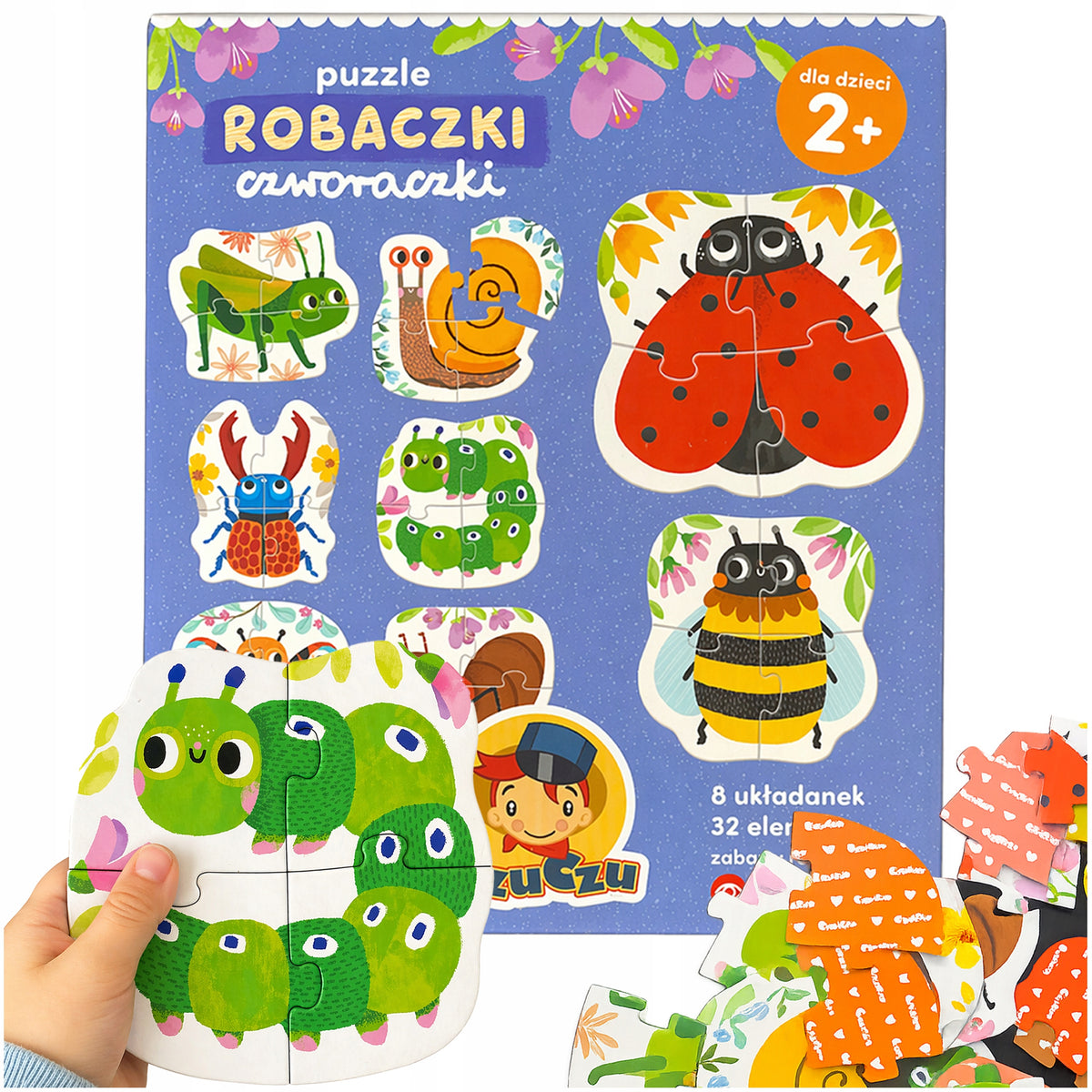 Puzzle Czuczu For Children WORMS QUADRUPLE HIT Brand CzuCzu