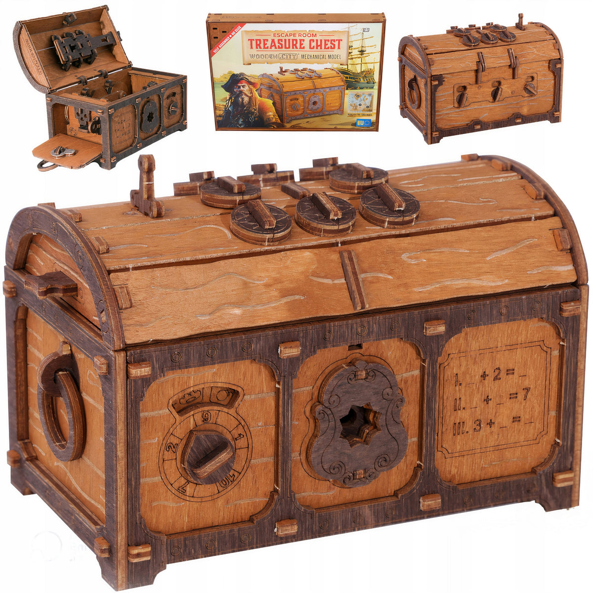 Puzzle Escape Room Treasure Chest Wooden Puzzle Box 3D Wooden.City