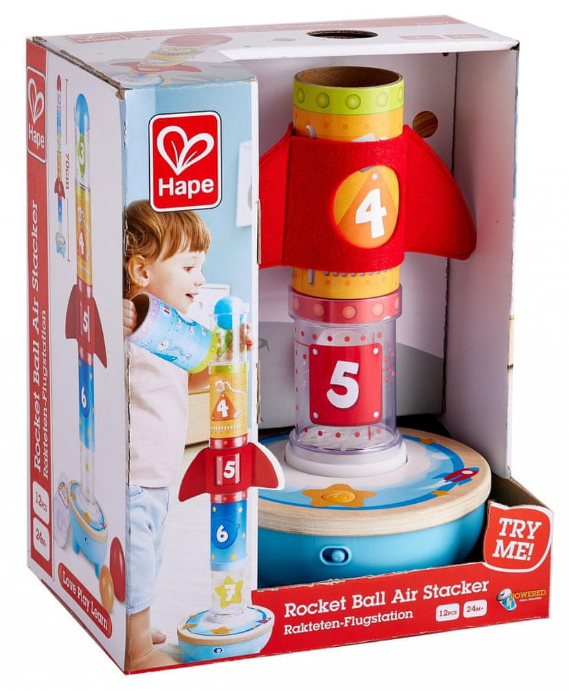 Puzzle Hape educational rocket wooden multicolored for 2 years