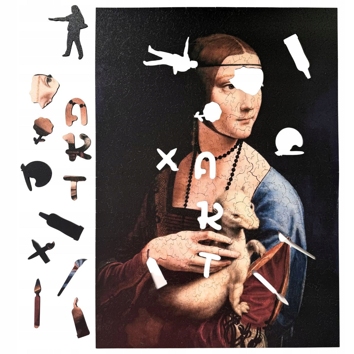Puzzle Lady with ermine Leonardo da Vinci XL | Puzzle Picture gift Manufacturer code 5906657803757