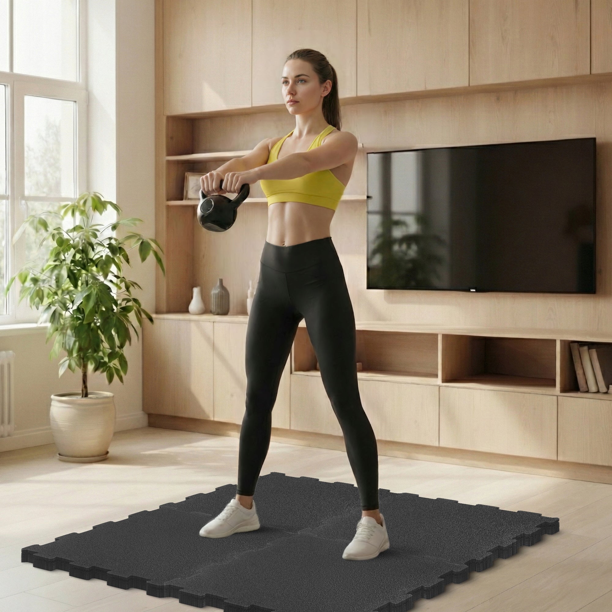Puzzle Mat Rubber Protective Under Fitness Exercise Equipment Home Gym Manufacturer code PUZZLEEXERCISEFLOOR
