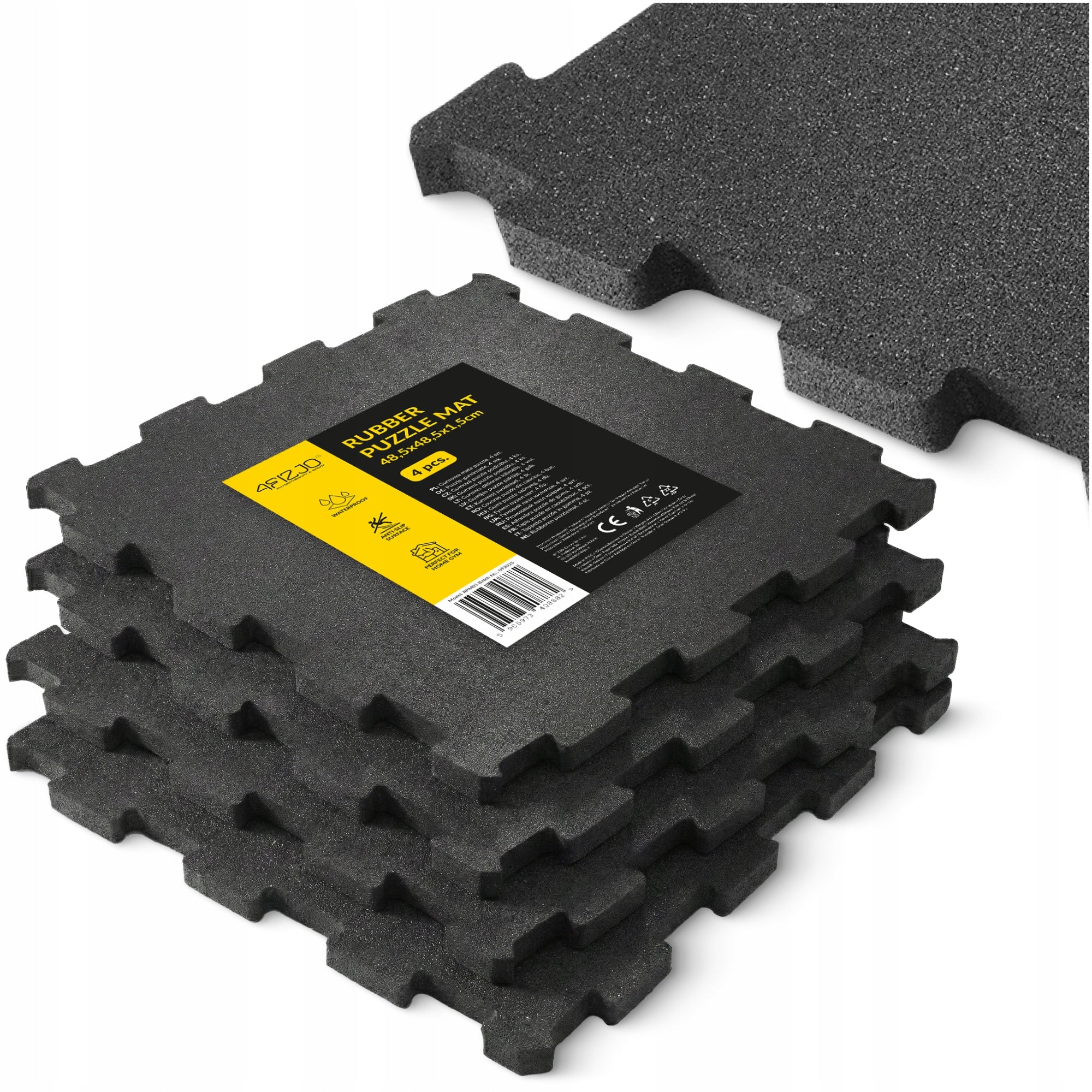 Puzzle Mat Rubber Protective Under Fitness Exercise Equipment Home Gym