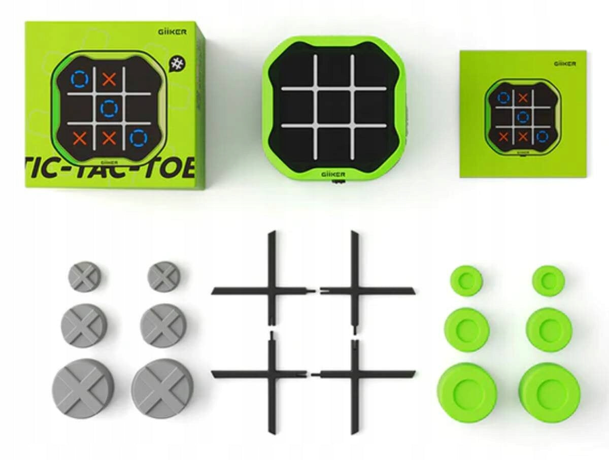 Puzzle game GIIKER Tic-Tac-Toe Bolt Green Brand Giiker
