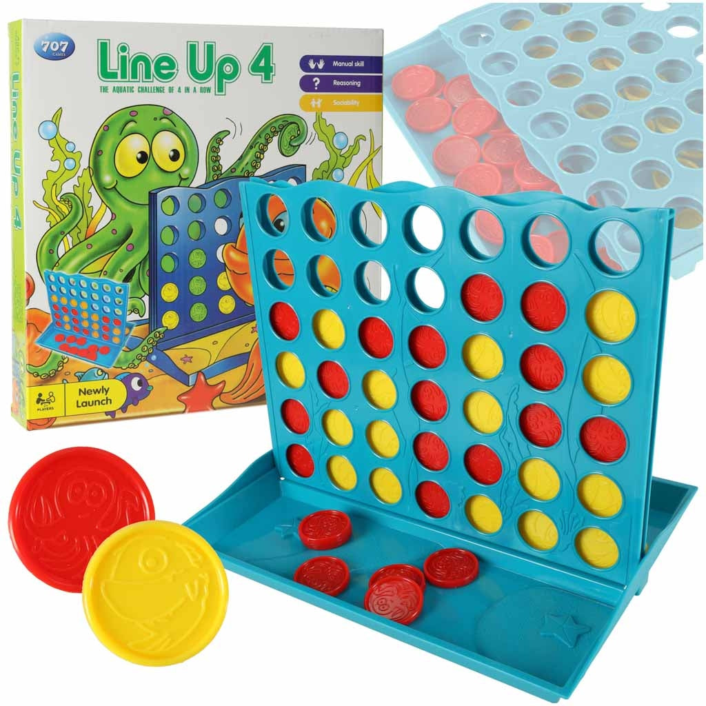 Puzzle game happy four 25x19x21cm, four in a row