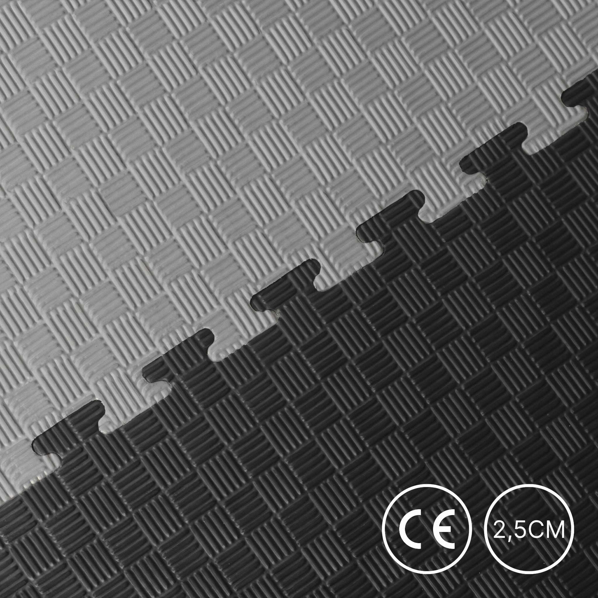 Puzzle mat 100 x 100 x 2,5cm STRONG black and gray for gym and fitness Manufacturer code 164