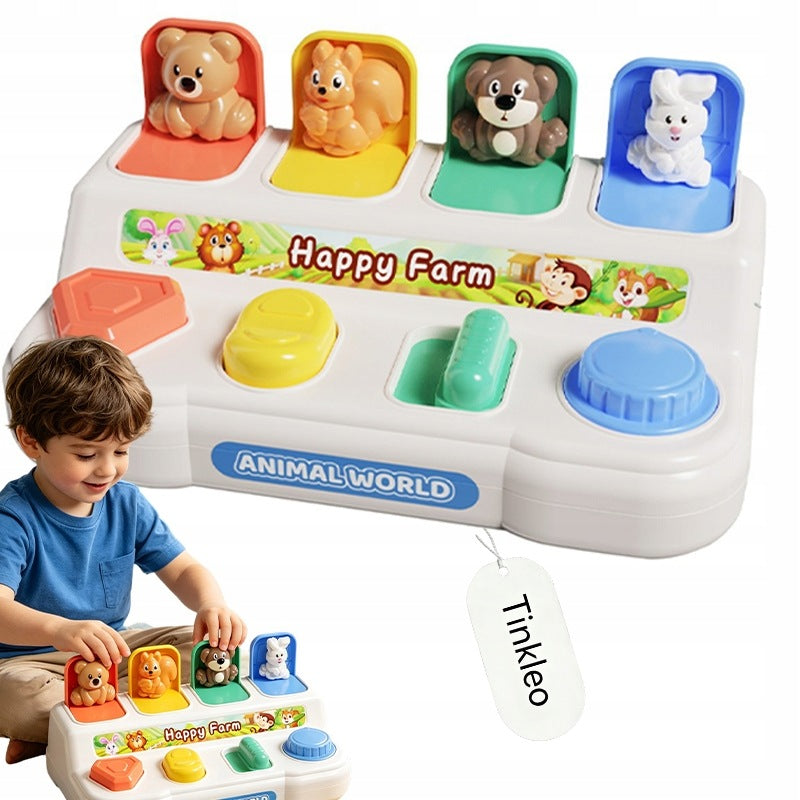 Puzzle toy pop-up animals motor skills for baby Packaging status original
