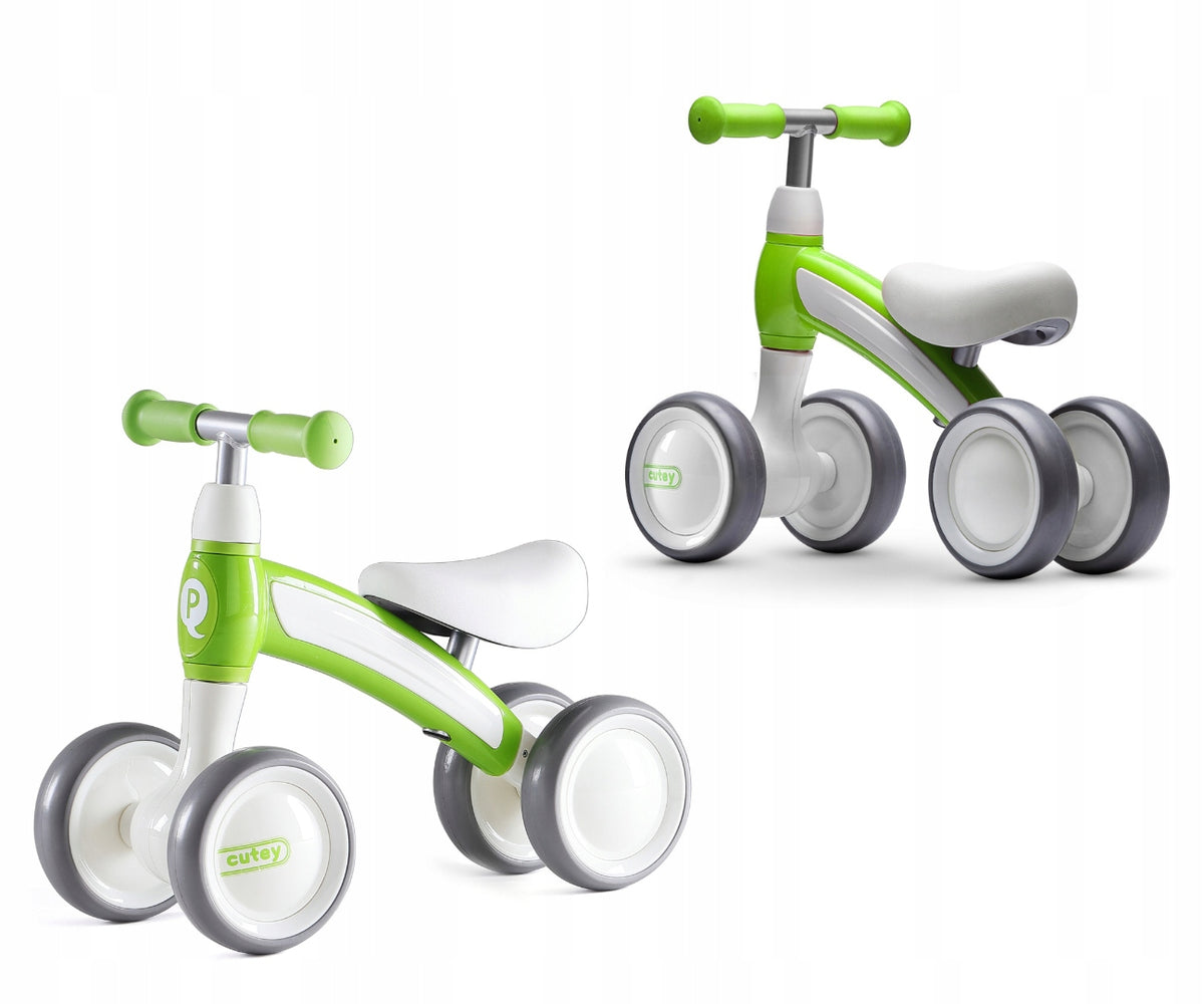 QPLAY Vehicle Cutey green balance bike with double wheels stable Brand Milly Mally