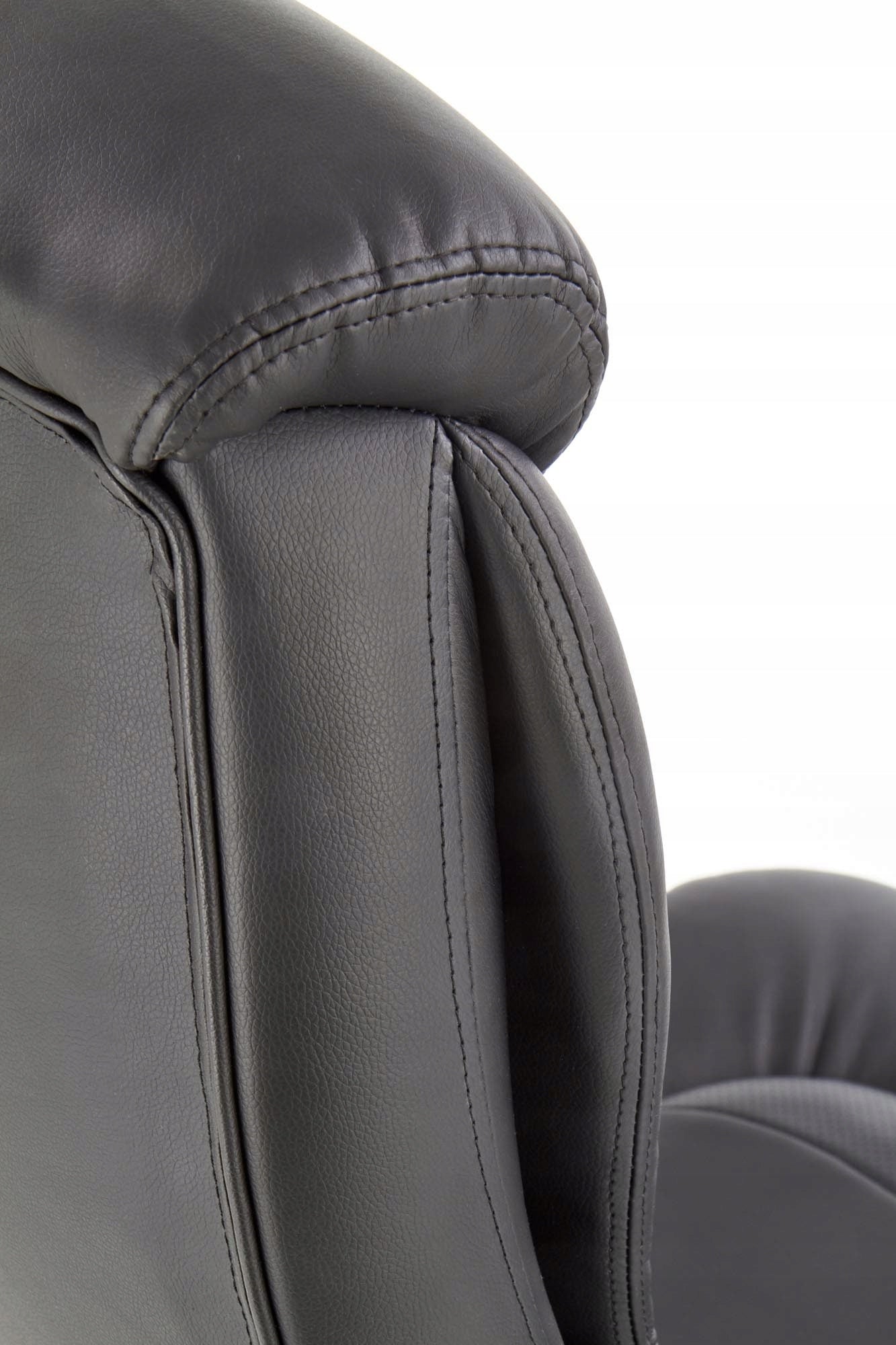 QUAD armchair eco leather, chrome base, swivel, ergonomic150KG Brand Halmar