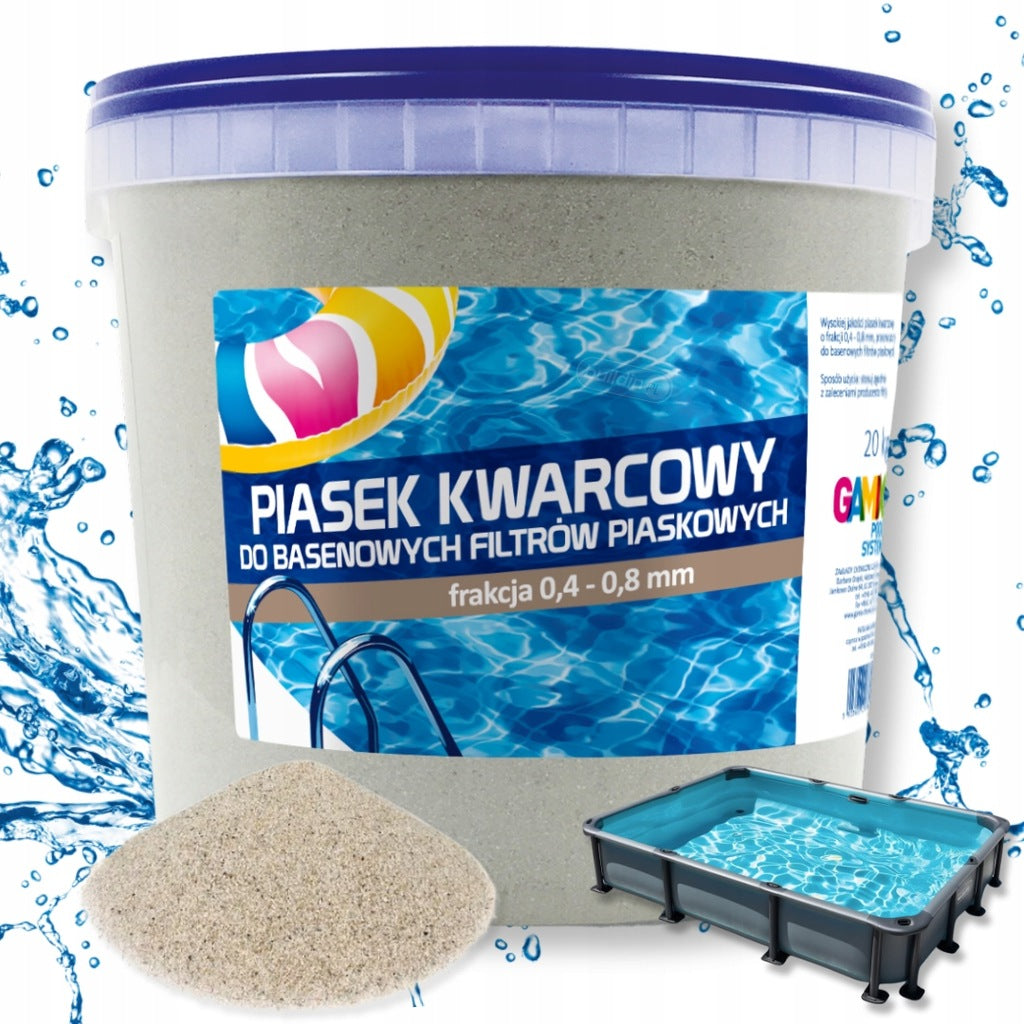 QUARTZ SAND GRAVEL QUARTZ FOR POOL PUMP FILTERS GAMIX 20KG 0,4-0,8mm