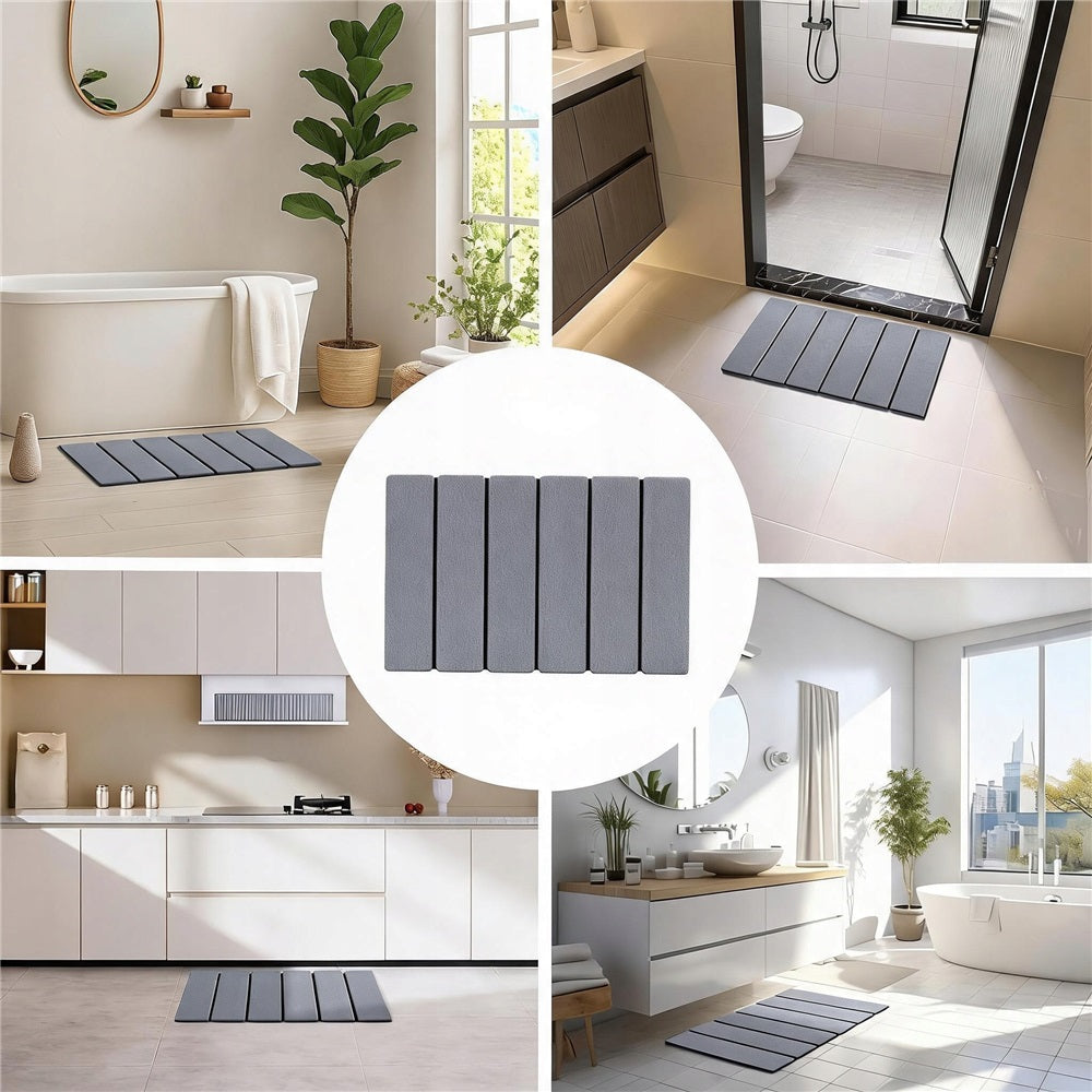QUICK-DRYING BATHROOM MAT 60X39 CM DIATOMITE NON-SLIP Length 60 cm
