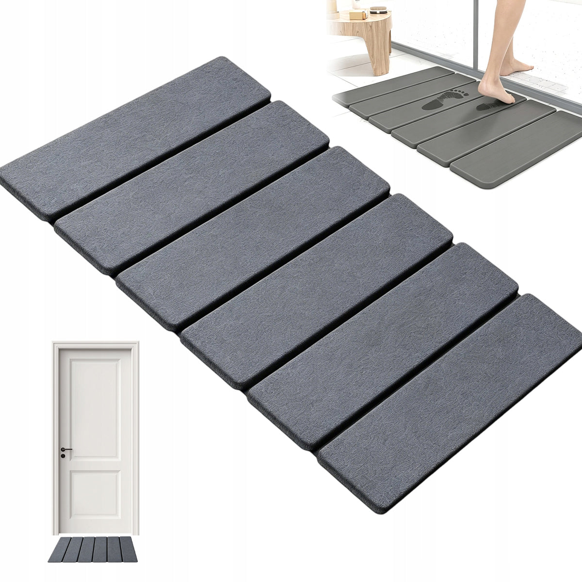 QUICK-DRYING BATHROOM MAT 60X39 CM DIATOMITE NON-SLIP