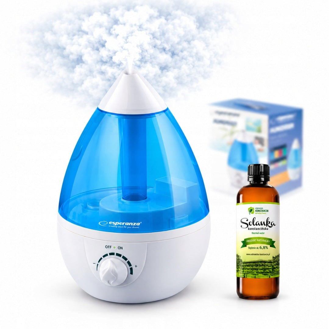 QUIET Air Humidifier + INHALATION 1L Brine For Bedroom