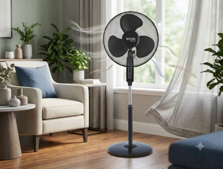 QUIET FAN STANDING FLOOR FAN FOR HOME BLADE STRONG