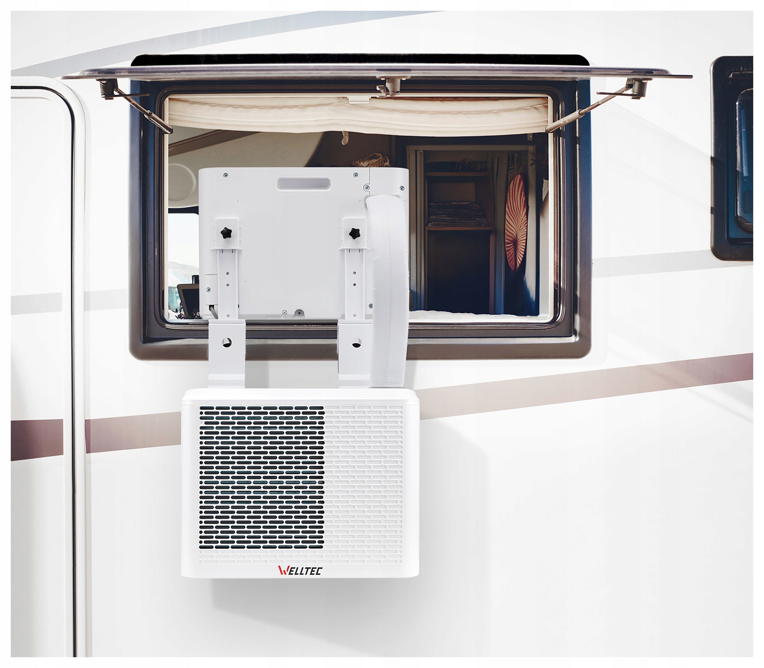 QUIET PORTABLE AIR CONDITIONER SPLIT WELLTEC ACS1 PRO FOR MOTORHOME - 4in1 WiFi Model ACS1 Pro