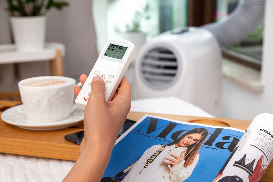 QUIET PORTABLE AIR CONDITIONER WELLTEC ACH1414PRO 6in1 WiFi 4kW 75m² WITH PLENUM Energy class - cooling A