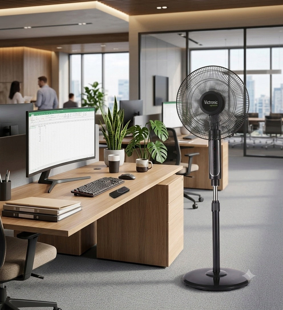 QUIET WINDMILL STANDING FLOOR FAN FOR HOME | OFFICE BLADE STRONG Packaging status original