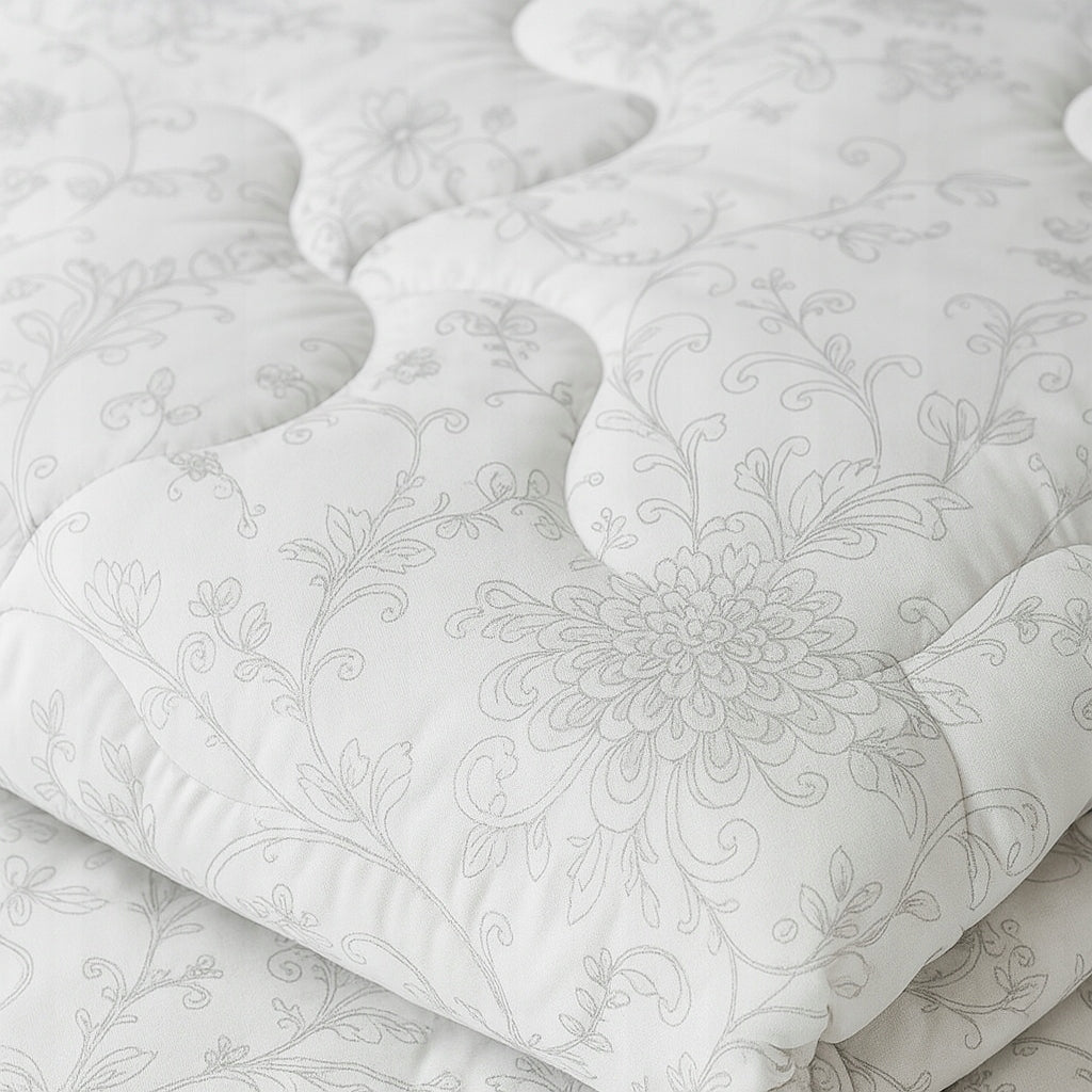 QUILT 140X200 ANTI-ALLERGIC YEAR-ROUND WITH FLOWERS Polish PREMIUM PRODUCT Manufacturer of a medical device ---